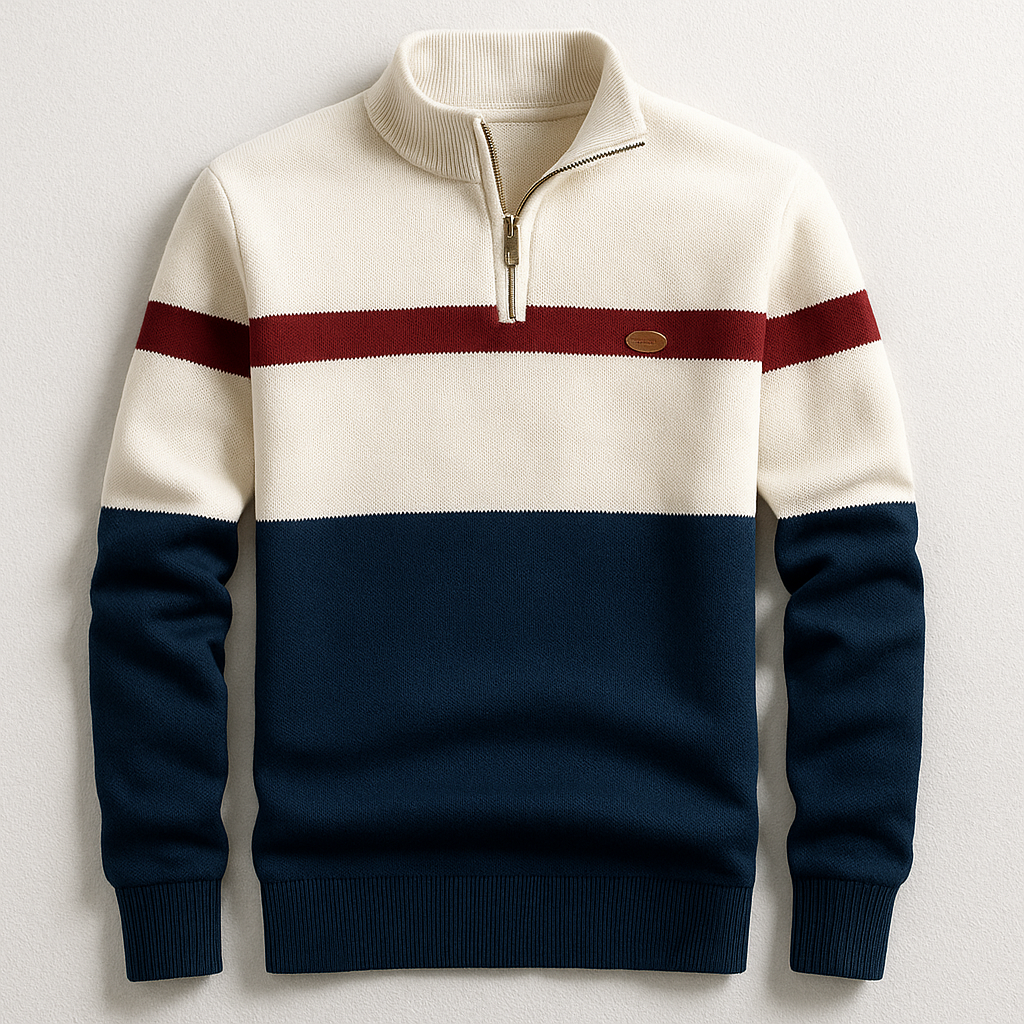 ELSTON HERITAGE | Pull Quarter-Zip Homme